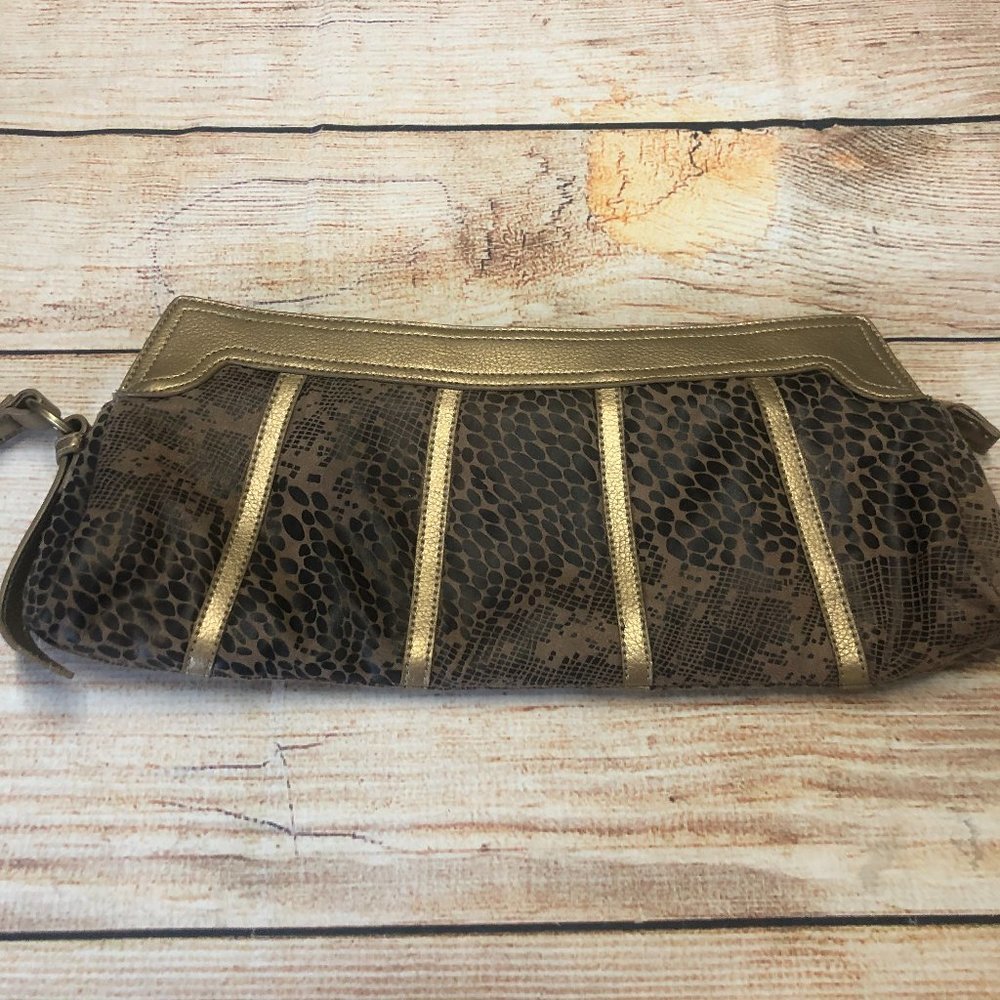 Donna Dixon Women's Clutch Brown Animal Print